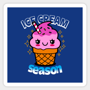 Cute Kawaii Summer Cute Kawaii Ice Cream Season Original Cartoon Meme Sticker